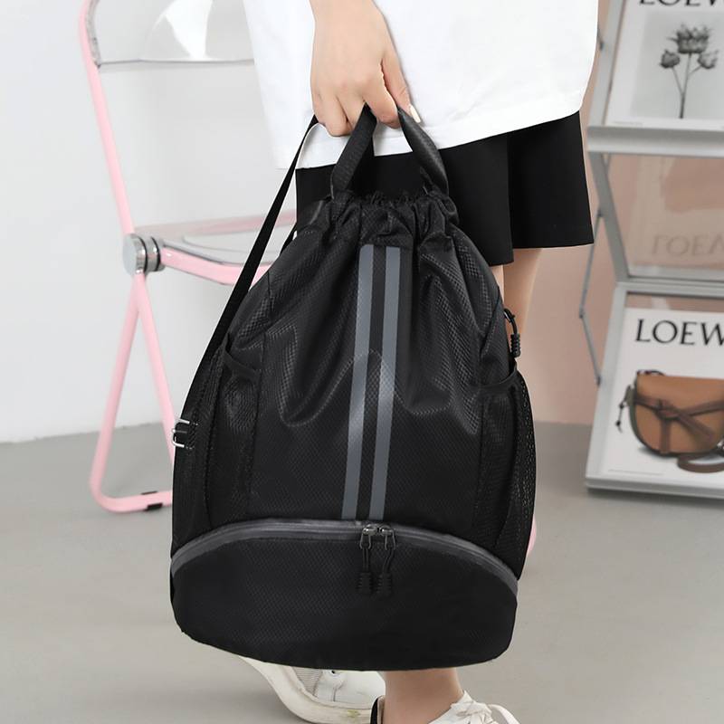 Manufacturer's new dry and wet separation of fitness beam pocket Basketball pumping rope pumping backpack storage bag female