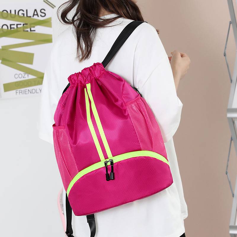 Manufacturer's new dry and wet separation of fitness beam pocket Basketball pumping rope pumping backpack storage bag female