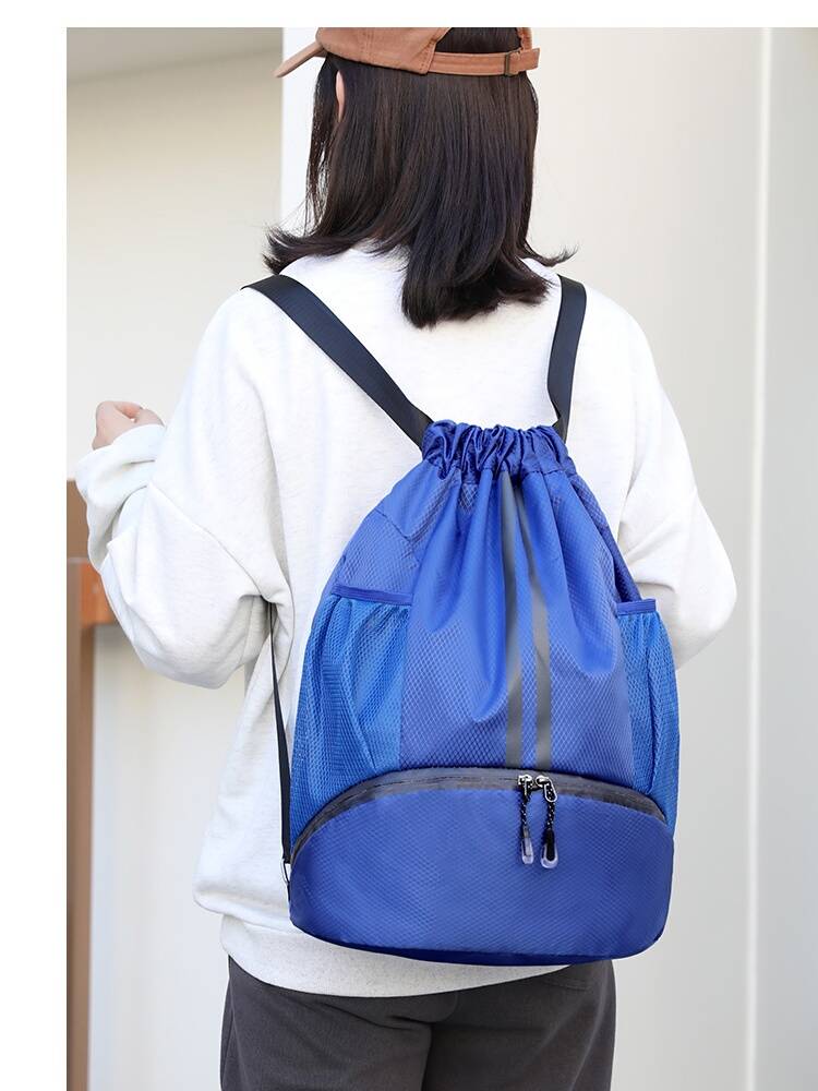 Basketball bag training backpack bundle pocket pumping swimming storage bag dry and wet separation sports pumping band basketball bag