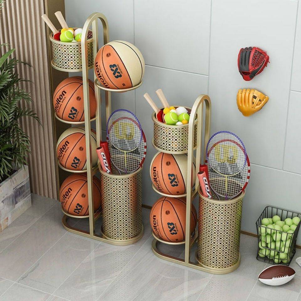Germany imported home basketball shelf, football storage rack room, ball ball collection basket sports equipment storage rack