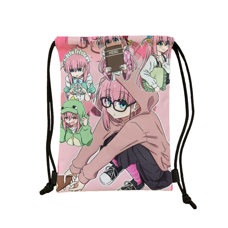 Anime lonely rock series waterproof storage bag large -capacity bundle mouth high face value basketball bag