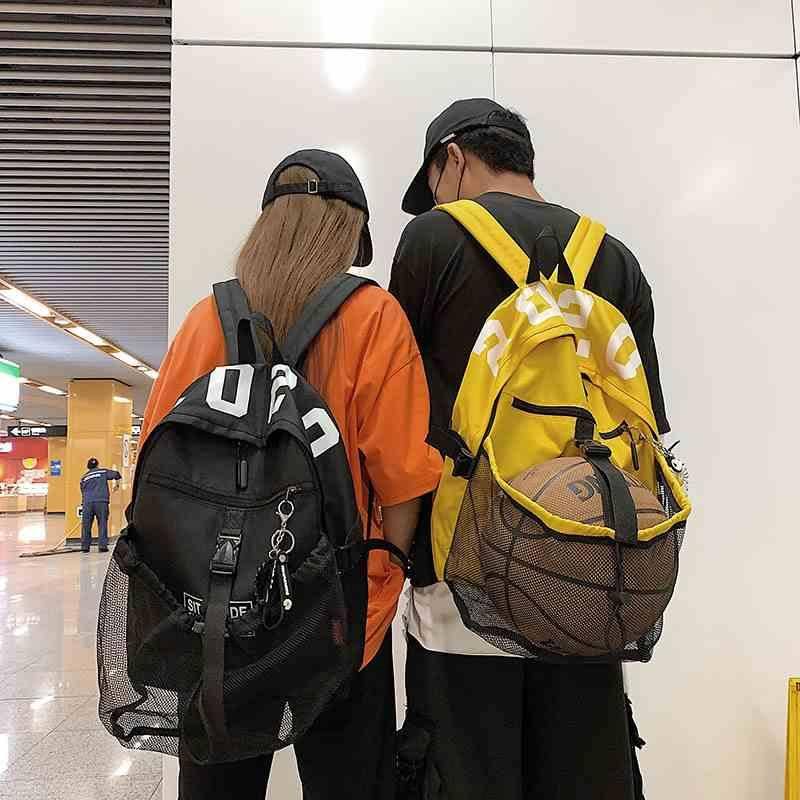 Basketball bag multifunctional training backpack backpack hand -made capacity sports bag Student drawing basketball backpack football