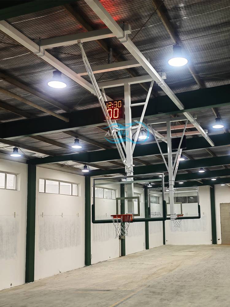 Factory direct selling custom basketball rack ceiling suspended wall hanging folding and lift basketball frame children's youth basketball rack