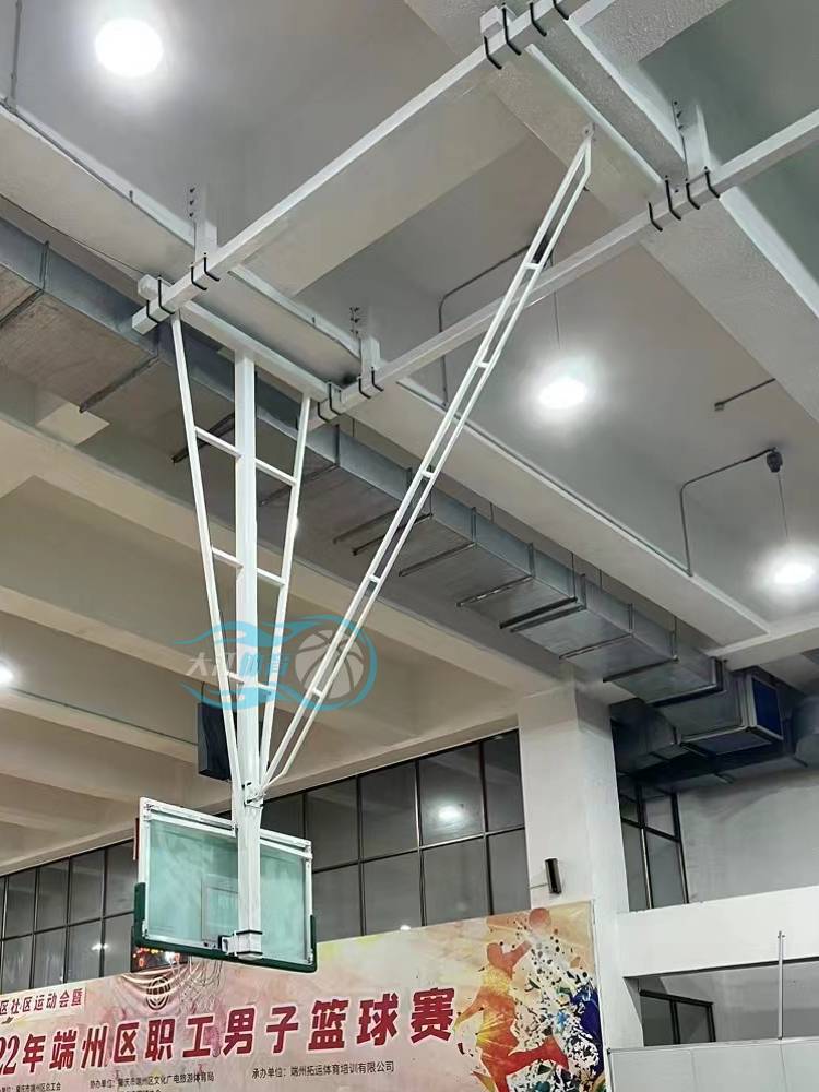 Factory direct selling custom basketball rack ceiling suspended wall hanging folding and lift basketball frame children's youth basketball rack