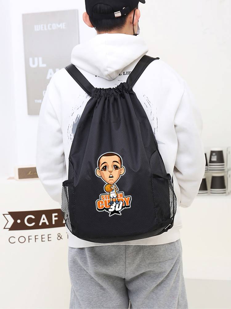 Curry basketball bag training backpack basketball bag storage bag football bag large -capacity sports drawing rope bare bag customization