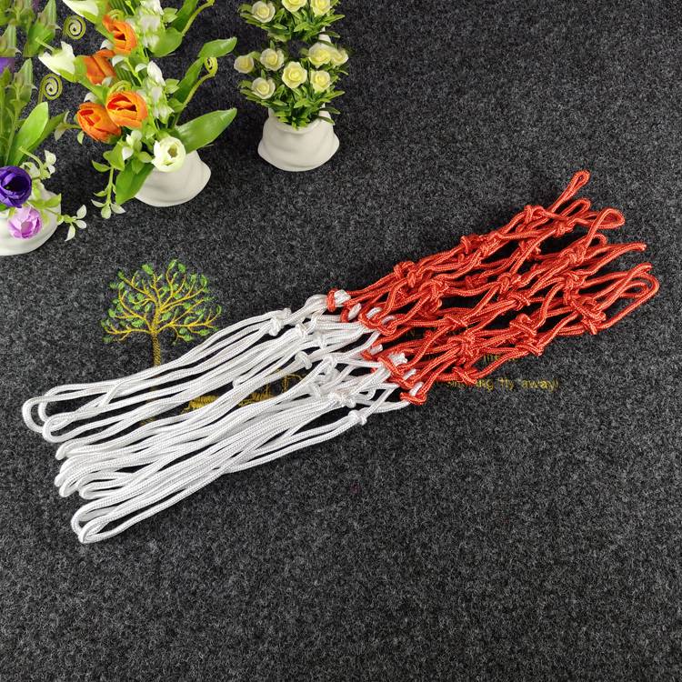 12 buckle polyester plus rough aggravated basketball net red and white 1 installation