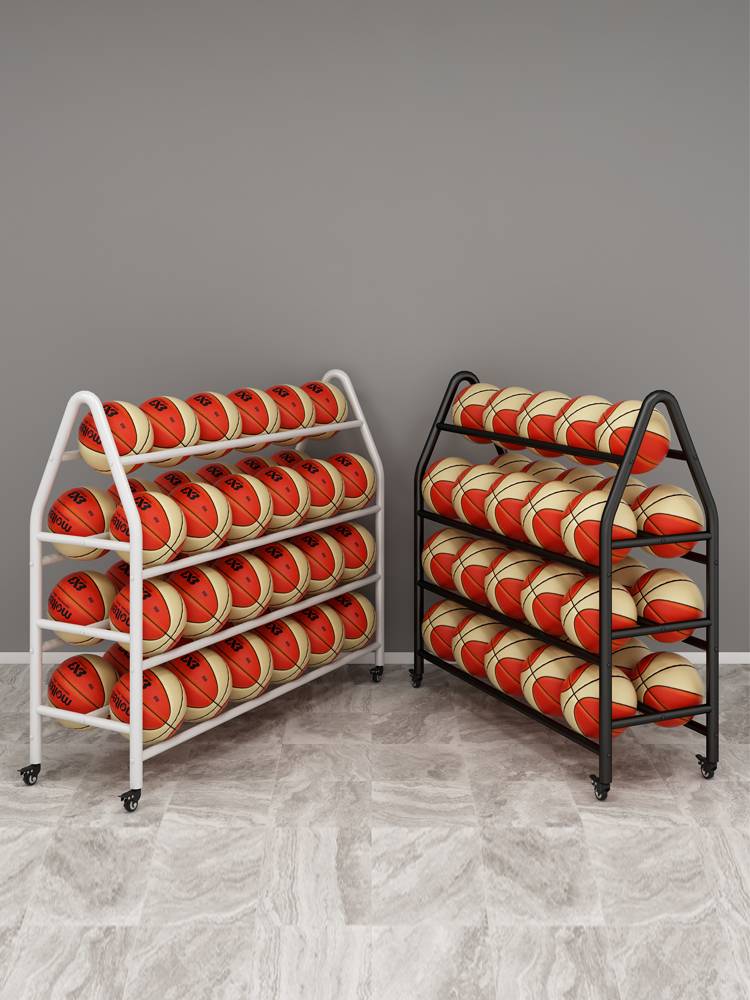 Basketball storage racks Kindergarten School Classroom Classroom Moving Stroper Volleyball Football Football Shelves Children's Ball Storage