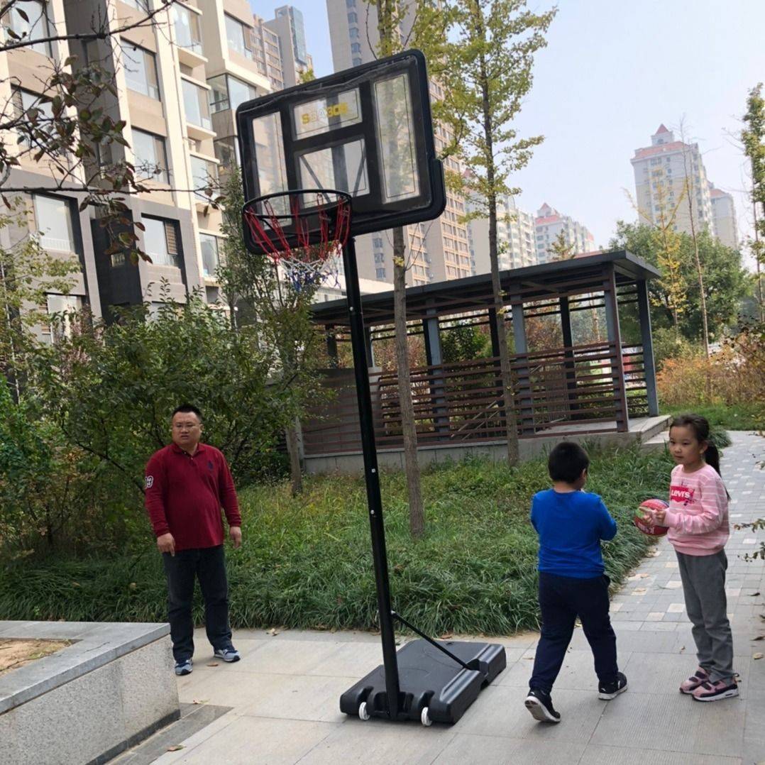Children's adult common portable basketball racks can be lifted to move children basketball frame training home users external vote