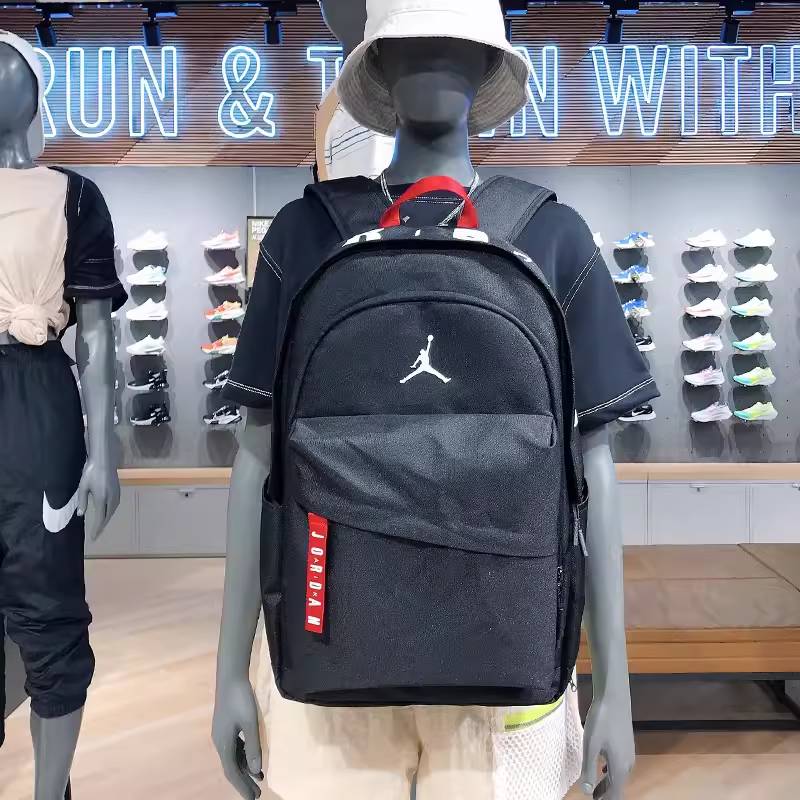 The new Jordan schoolbag is covered with a stars, a starbar shoulder bag AJ sports bag men's and female middle school students large capacity basketball bag travel bag
