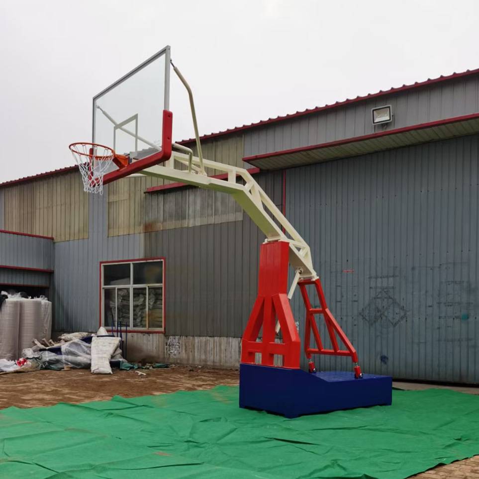 New reinforced three -color imitation hydraulic basketball rack