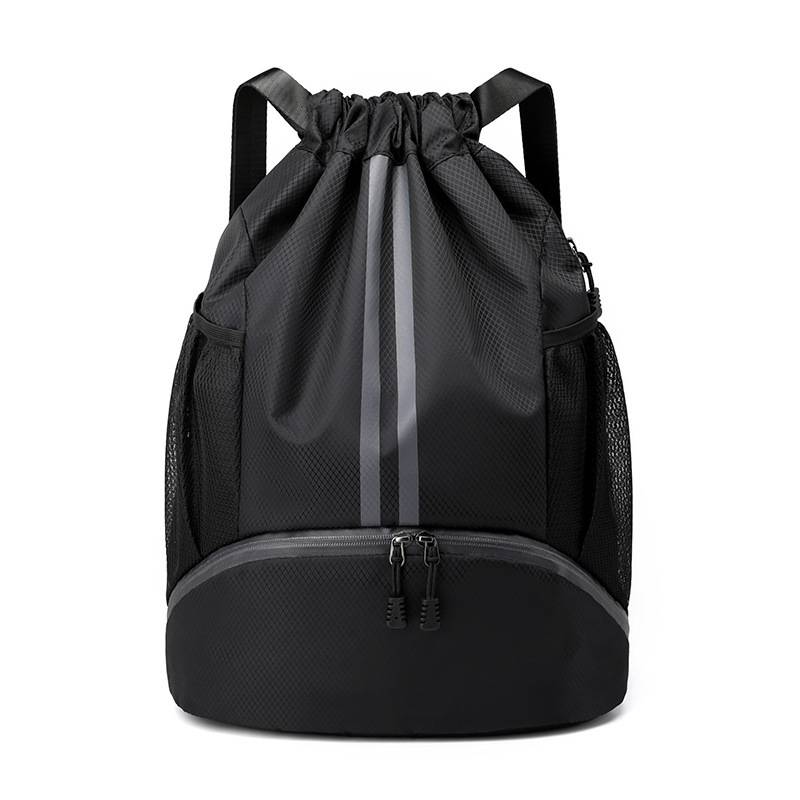 The new beam -bearing backpack lightweight outdoor mountaineering sports bag men's and women's basketball backpack Oxford cloth drawing rope backpack