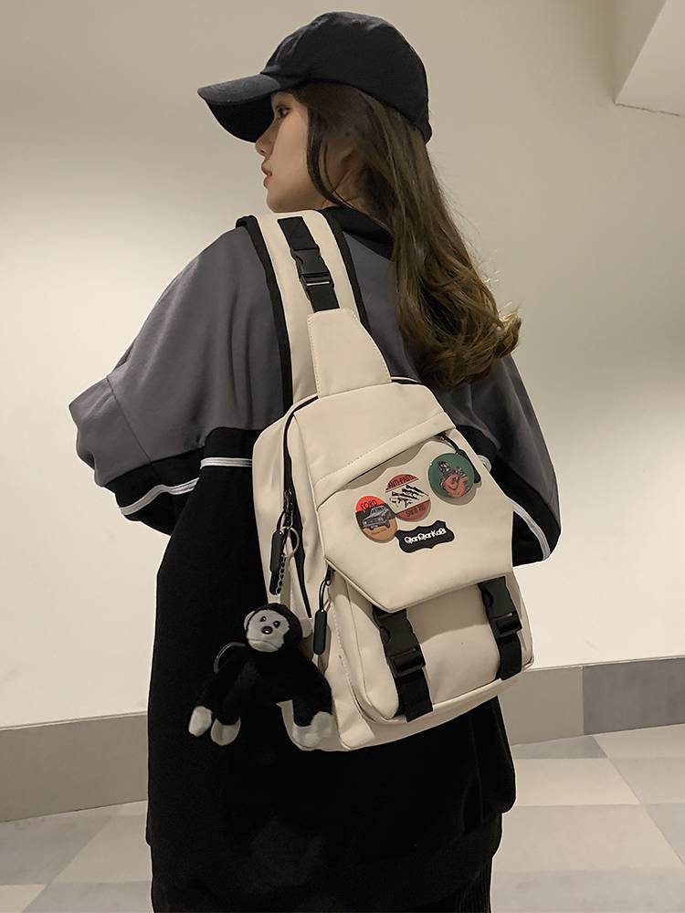 Men's messenger bag youth boys shoulder bags Leisure Student riding shoulder backpack Large -capacity tablet bag