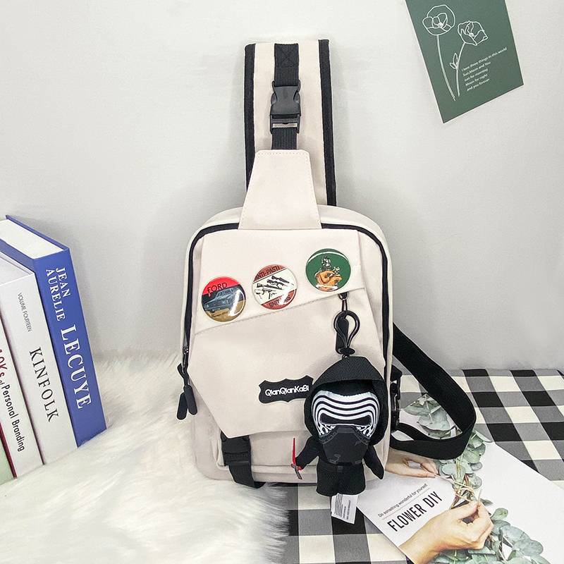 White + 3 badges + Black samurai hanging