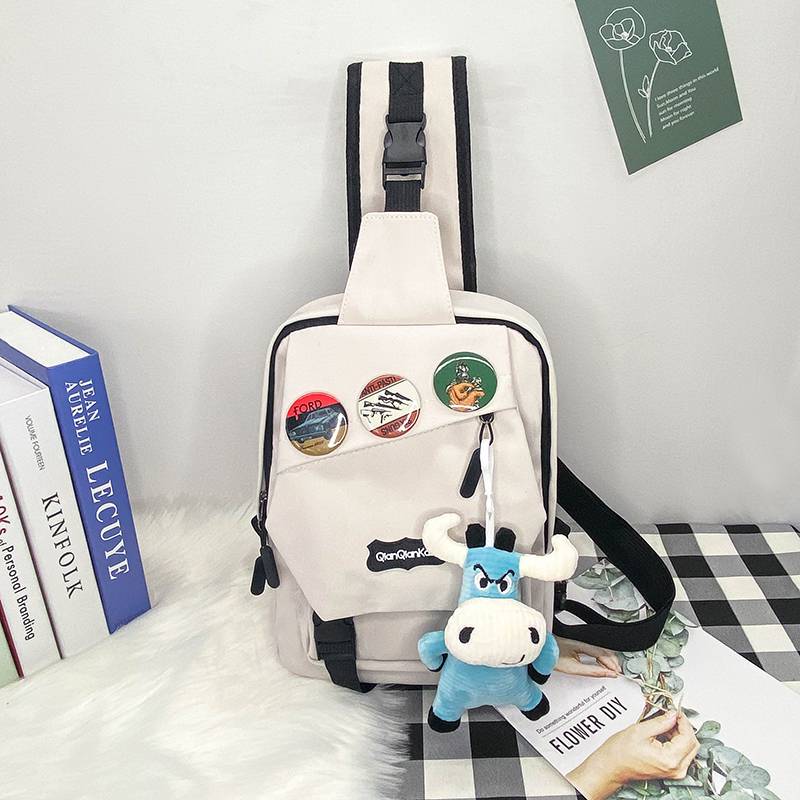 White + 3 badges + bull hanging