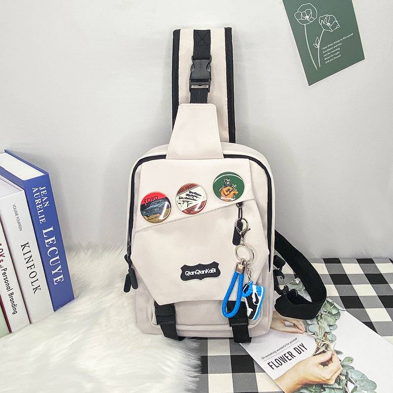 White + 3 badges + blue-tide shoe hanging