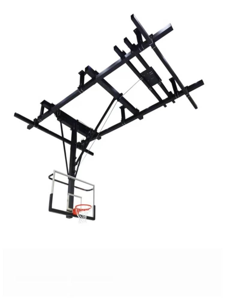 Hanging basketball rack adult ceilings lifting basketball rack suspended folding basketball rack electric hydraulic competition