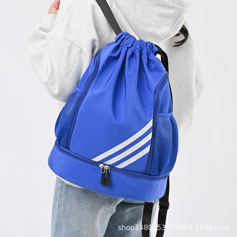Large -capacity couples backbone backpack outdoor sports drawing bag basketball beam pocket plus print logo portable