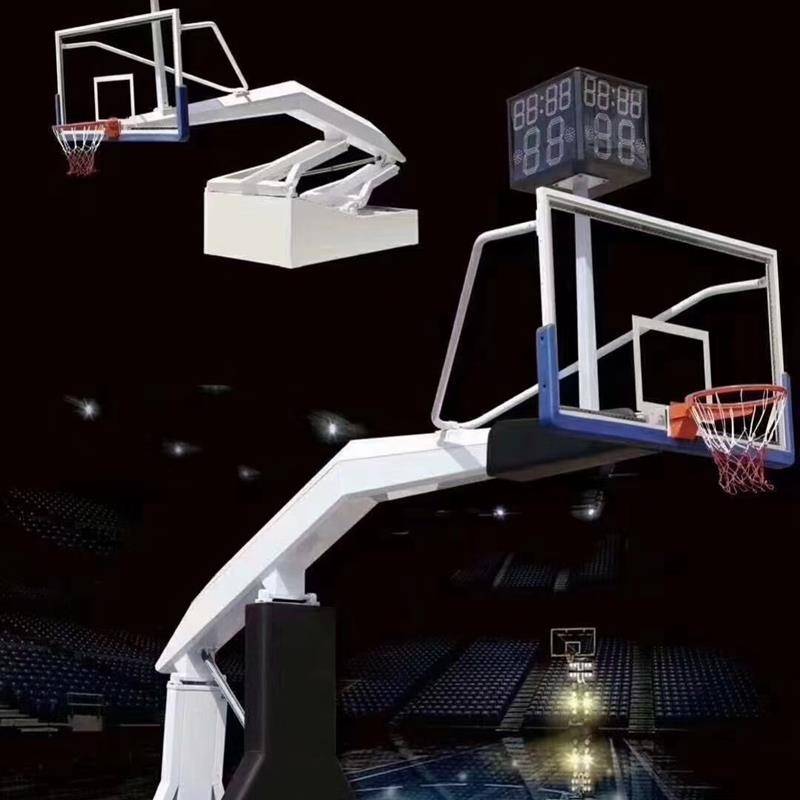 Indoor professional manual electric remote control basketball standing outdoor adult standard competition mobile folding up and down basket manufacturers