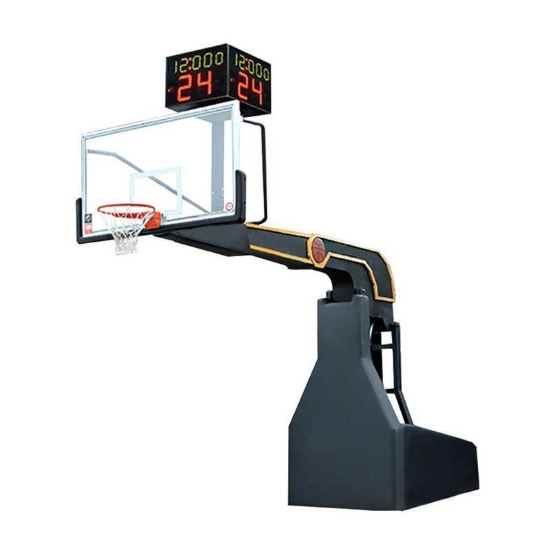 Indoor professional manual electric remote control basketball standing outdoor adult standard competition mobile folding up and down basket manufacturers
