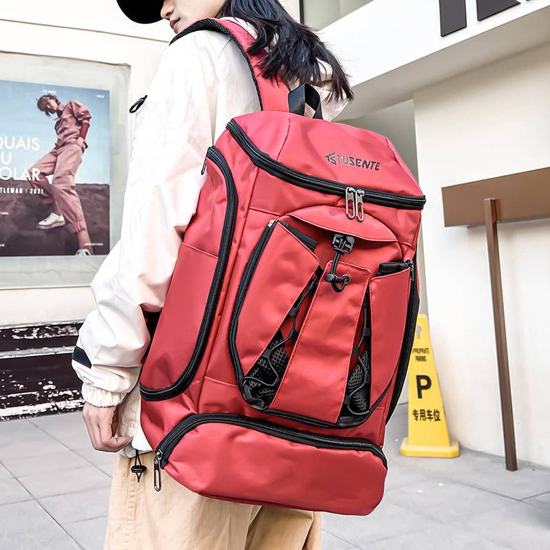 Tide brand men's large -capacity travel bag fitness basketball bag sports training backpack luggage bag travel backpack