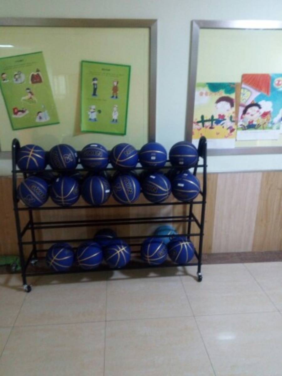 Kindergarten Ball Stock Basketball Basketball Football Skill Storing Shelf Display Ball Box Ball Volleyball Storage Basket