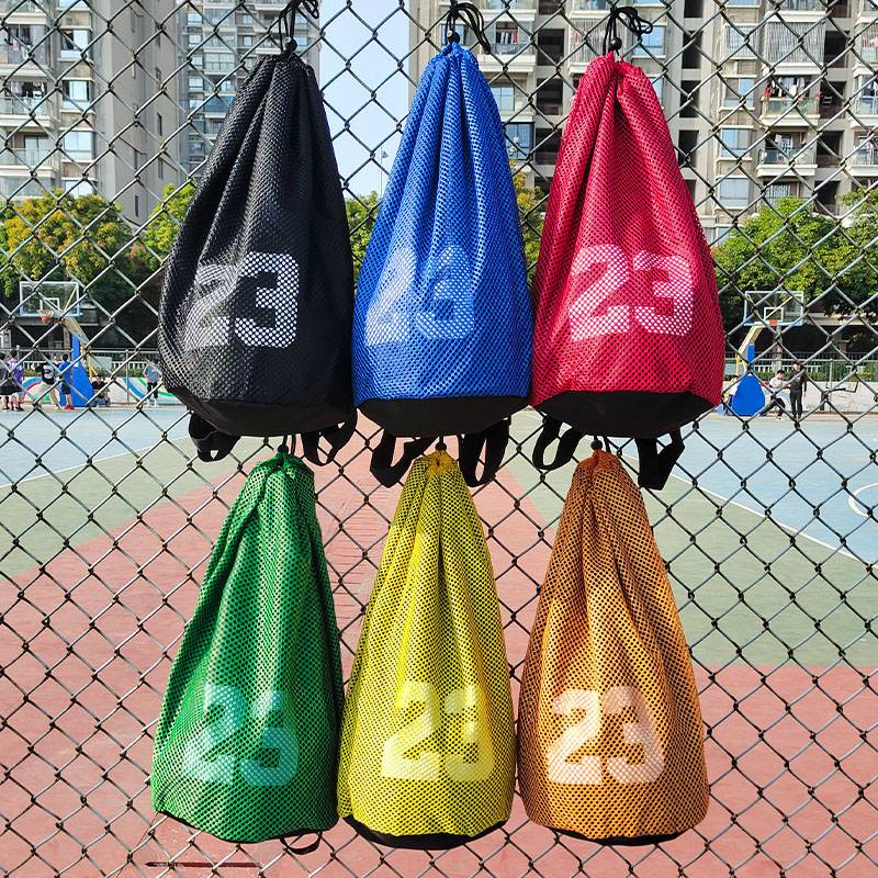 Basket Basket Basketball Backpack Training Multi -Functional Large -capacity Net Pocket Volleyball Pump Pocket Pocket Reservation Genuine