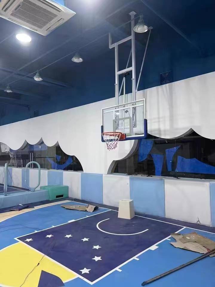 Outdoor wall lifting home rebounds, children's training fixed wall -mounted adult ceiling hanging basketball rack