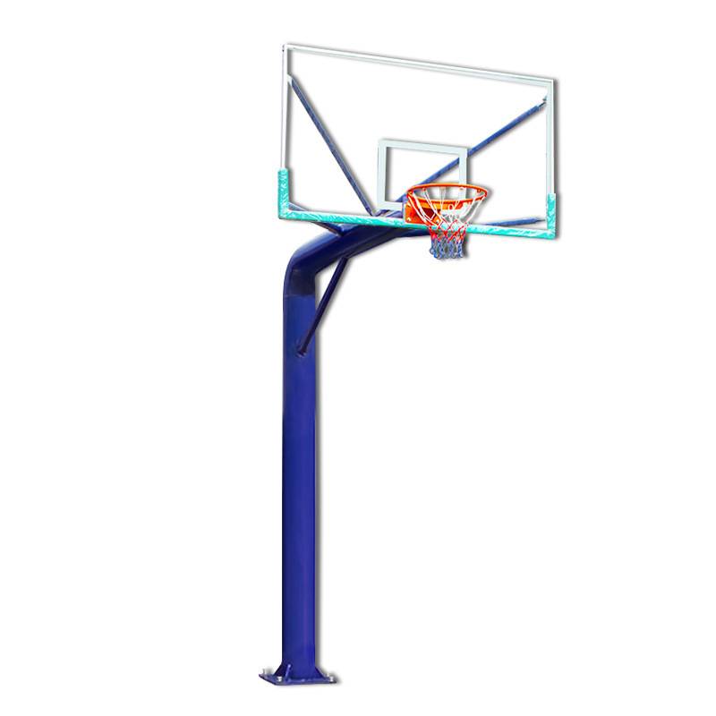 Land buried basketball rack household commercial standards outdoor youth shot can mobile lift basketball rack