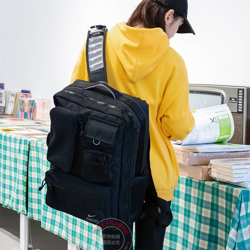 Nike men's bag 2024 new air cushion basketball bag sports bag large -capacity pairs bag student schoolbag