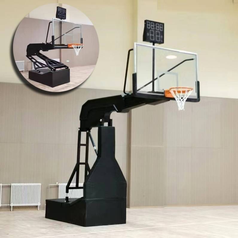 Olympic star manual hydraulic basketball rack