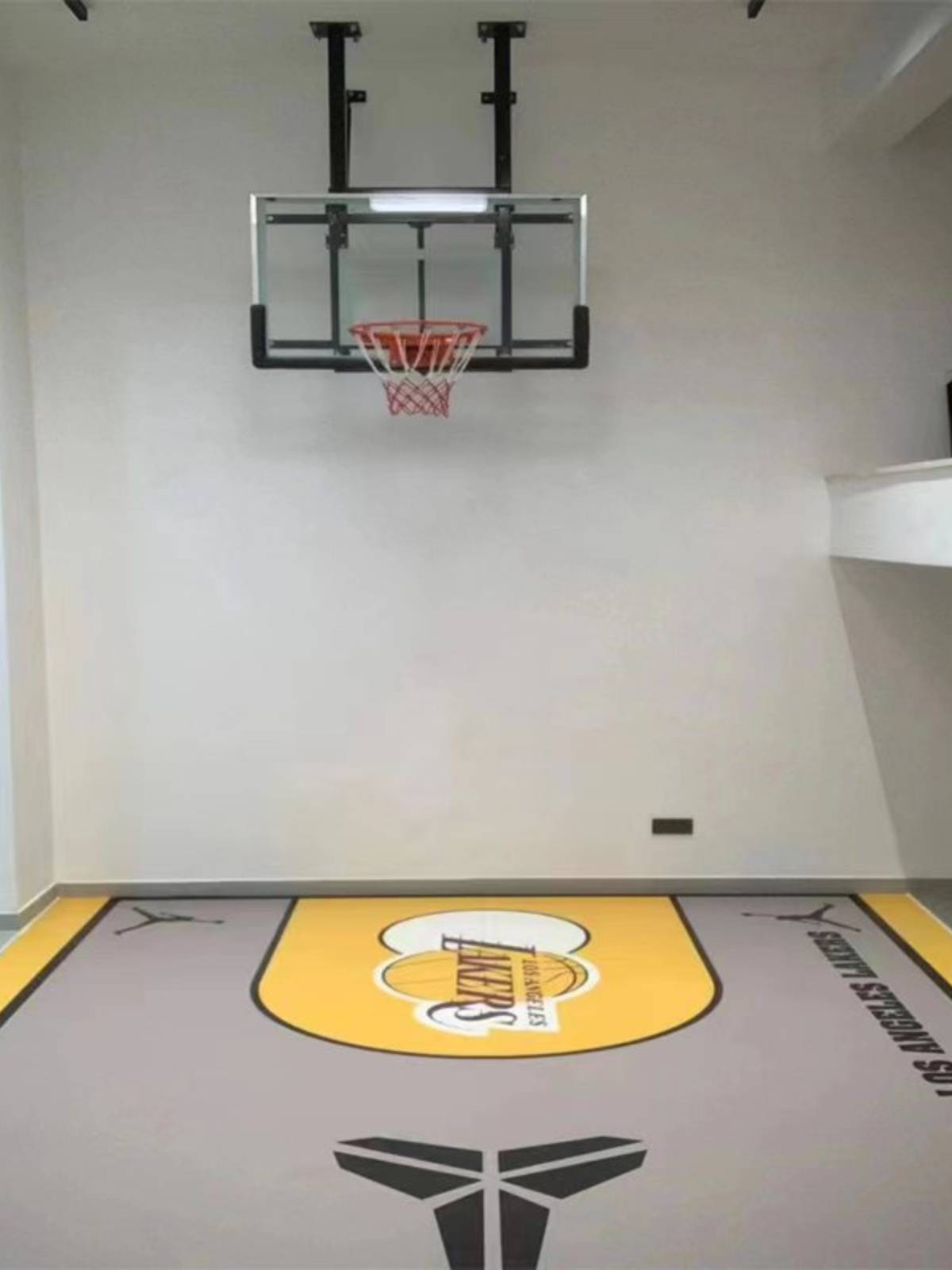 Source manufacturer produces basketball hall custom wall hanging and lifting basketball rack Child training can adjust the basketball box