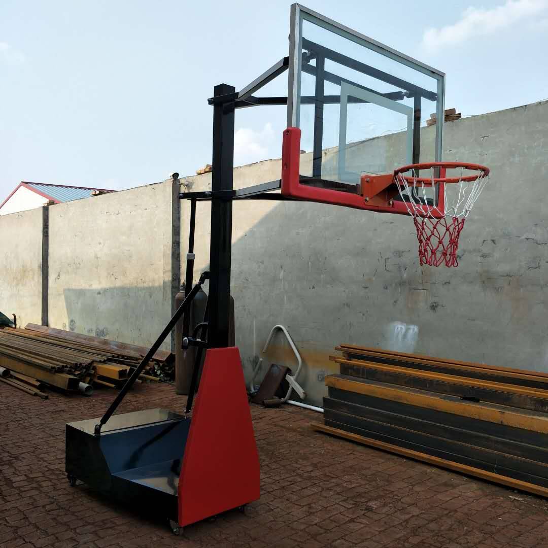 Black mobile hand shake up and down the basketball rack