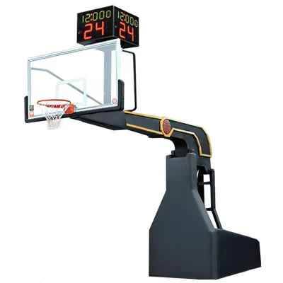 Manual hydraulic basketball rack professional competition gymnasium electric folding up and down mobile basketball rack irrigation basketball frame