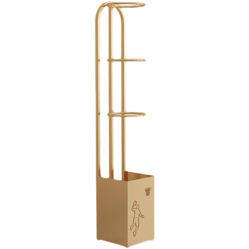 Basketball shelf household ping -pong badminton sports fitness sports supplies storage basket simple football storage rack