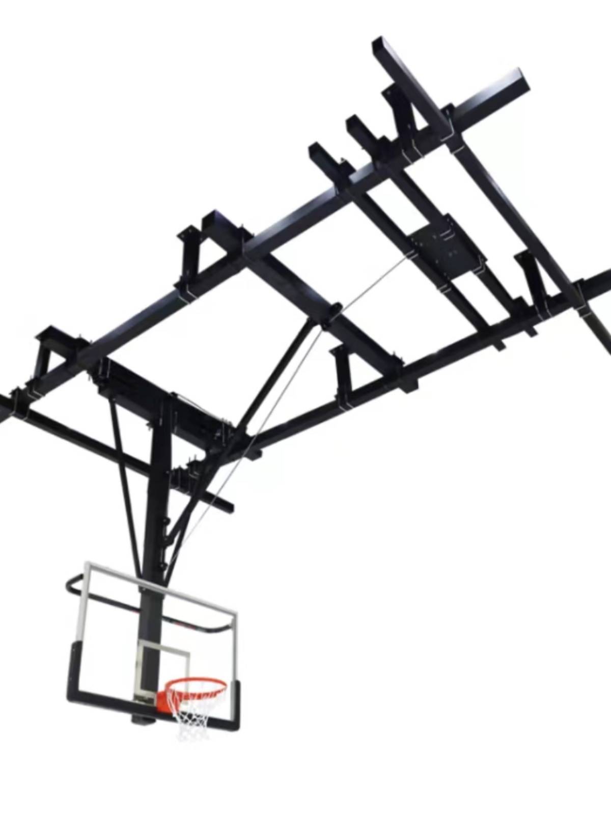 Roof suspension basketball rack suspension ceiling folding basketball frame wall cantilever basketball rack electric drooping drop