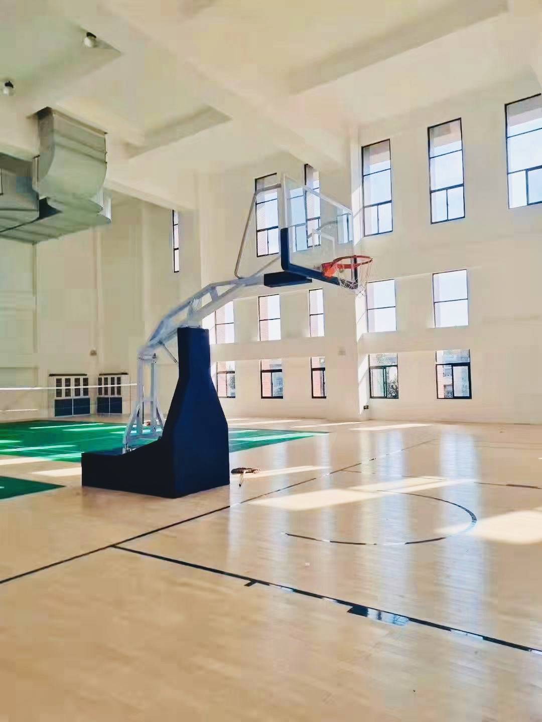 Professional indoor competition electric hydraulic basketball frame manual imitation hydraulic basketball supports folding rising bangers