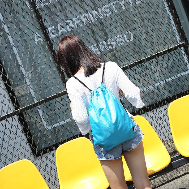 Customized bundle pocket drawing rope Backpack men and women riding backpack simple student school bag storage bag football basketball bag