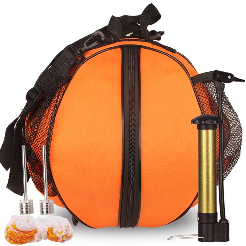 Orange + air pump + air needle + web pocket