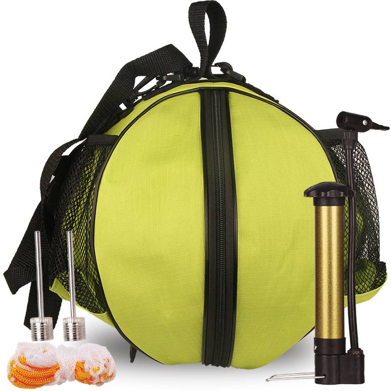Green + air pump + air needle + web pocket