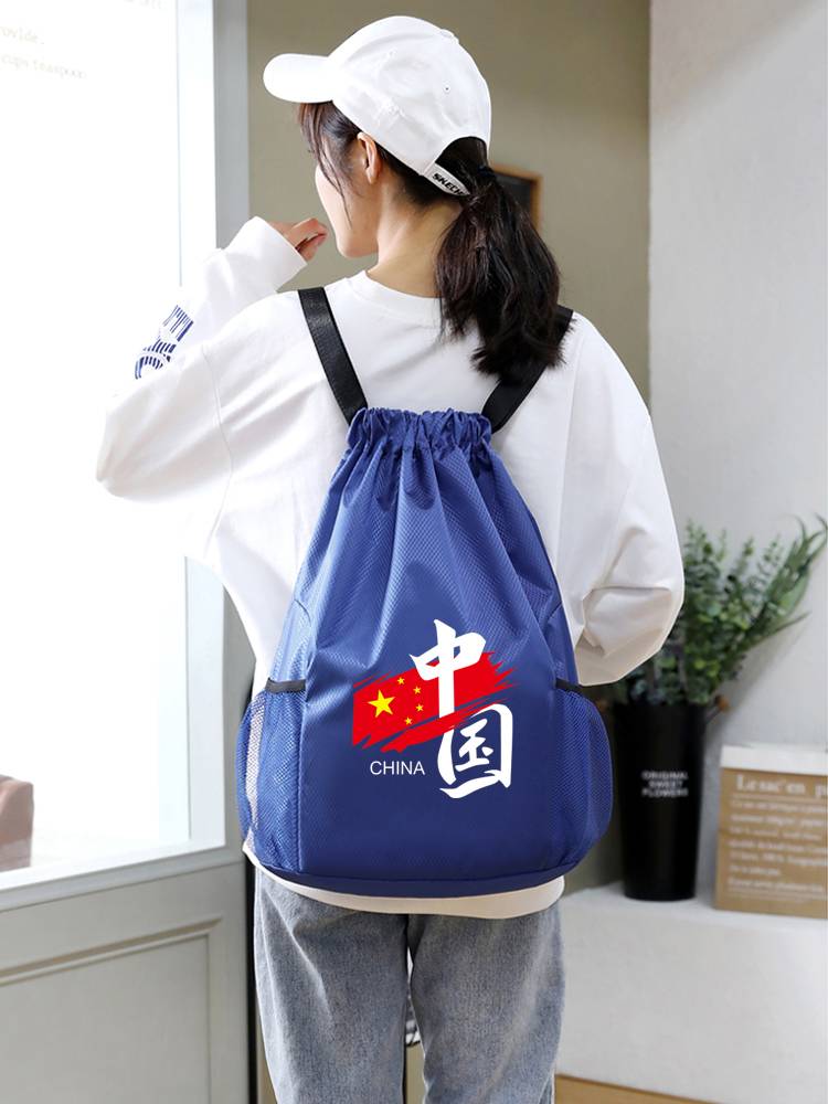 Children's basketball bag basketball bag bag large -capacity football packaging bag drawing rope -to -shoulder custom simple schoolbag
