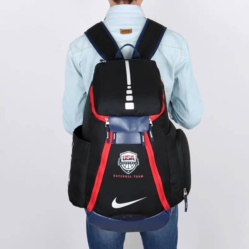 Nike Nike Plapium Senior High School Student School Bag Men's Women's Basketball Pack Travel Sports USA Cushion Backpack