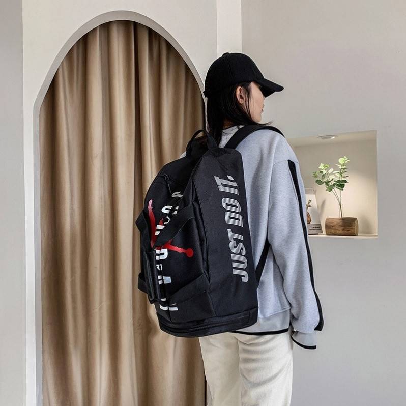 EssencePopular men's and women's large -capacity travel bag backpack dry wet separation separation outdoor sports fitness bag basketball bag yoga