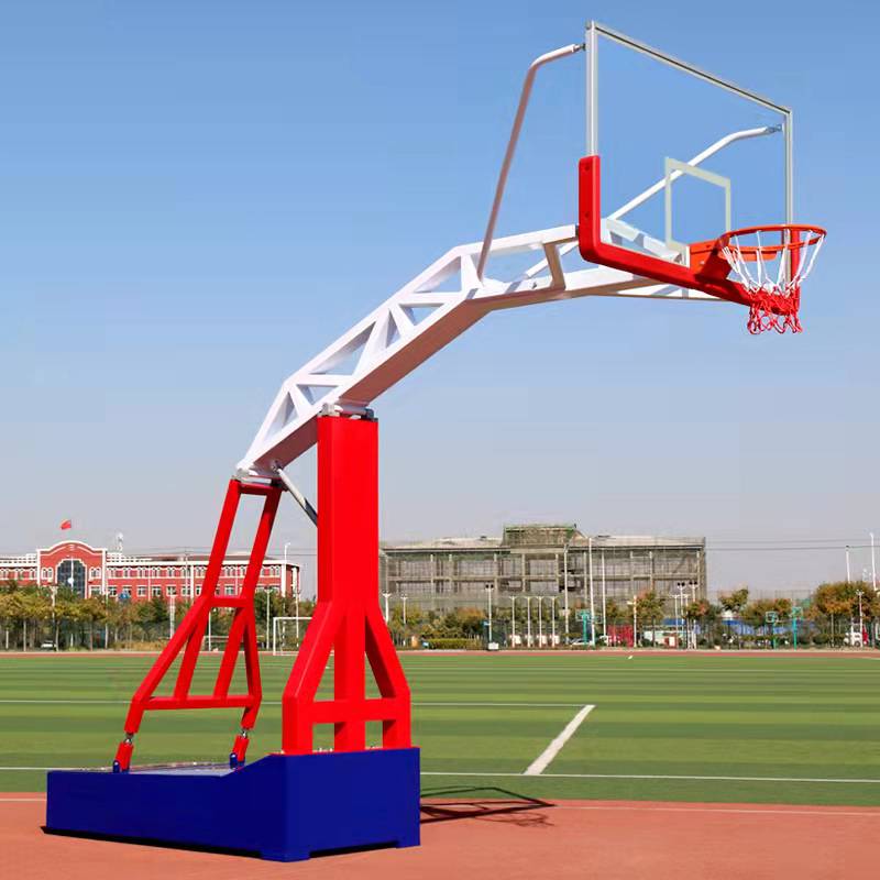 Manual electric hydraulic basketball rack adult indoor outdoor standard professional competition training can be lifted and moving folding
