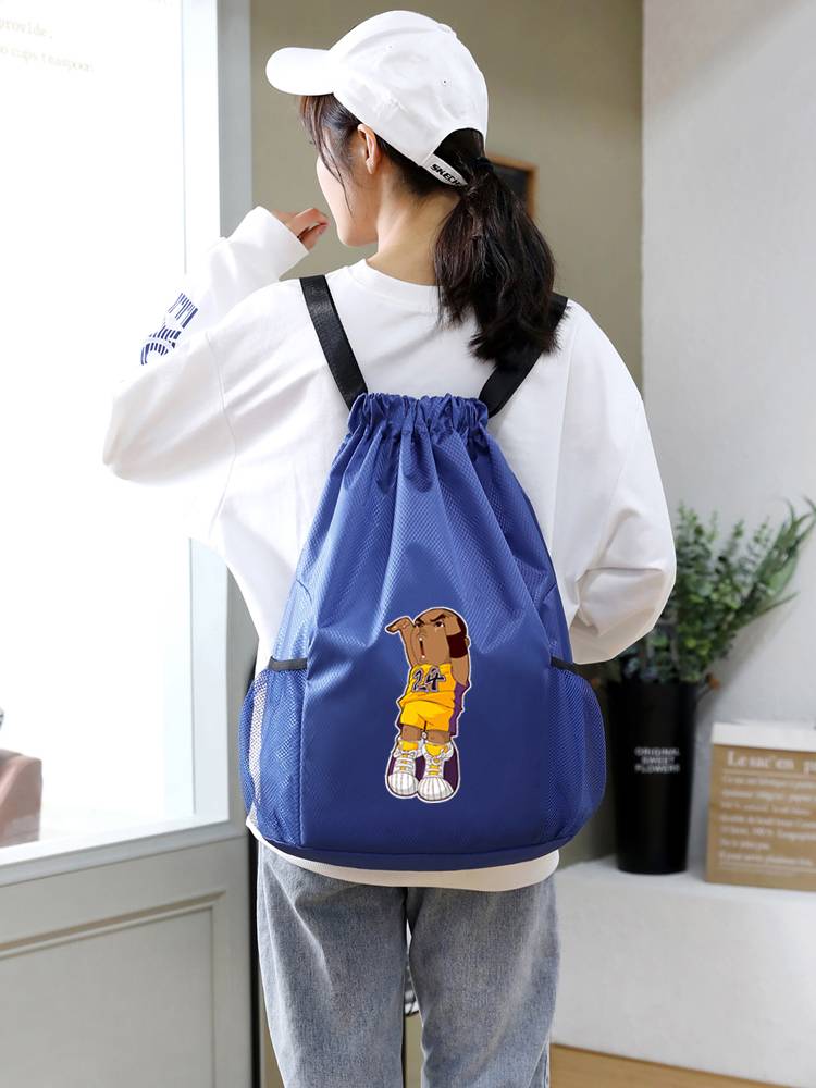 Customized basketball bag basketball bag training backpack football bag large -capacity drawing rope -to -shoulder sports fitness bag light