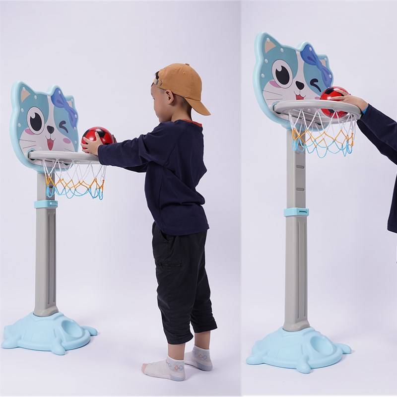 Kindergarten children's shooting box basketball rack trainer can lifted the room L ball frame home users outside the ball to teach