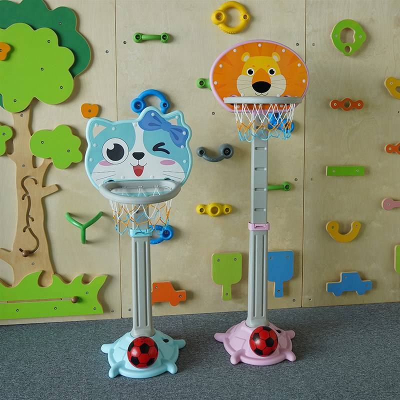 Kindergarten children's shooting box basketball rack trainer can lifted the room L ball frame home users outside the ball to teach