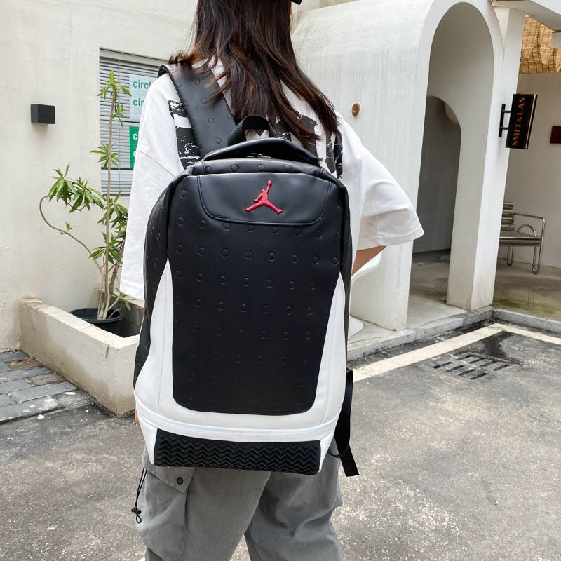 Nike Nike AJ Panda Sports Basketball Bag Student School Bags American -style Backpack Large Capacity Leisure Fitness Bag