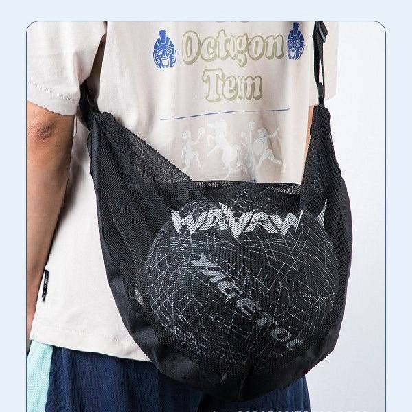 Volleyball football fitness American basketball messenger bag professional basketball bag shoulder shoulder double -shoulder oblique cross -storage net pocket portable