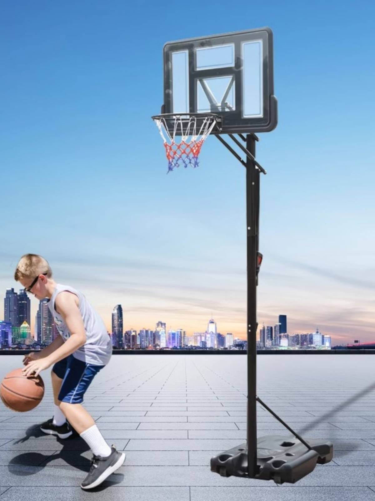 Children's basketball rack household useable outdoor adults youth young people shooting basketball rack can move standard basketball frame