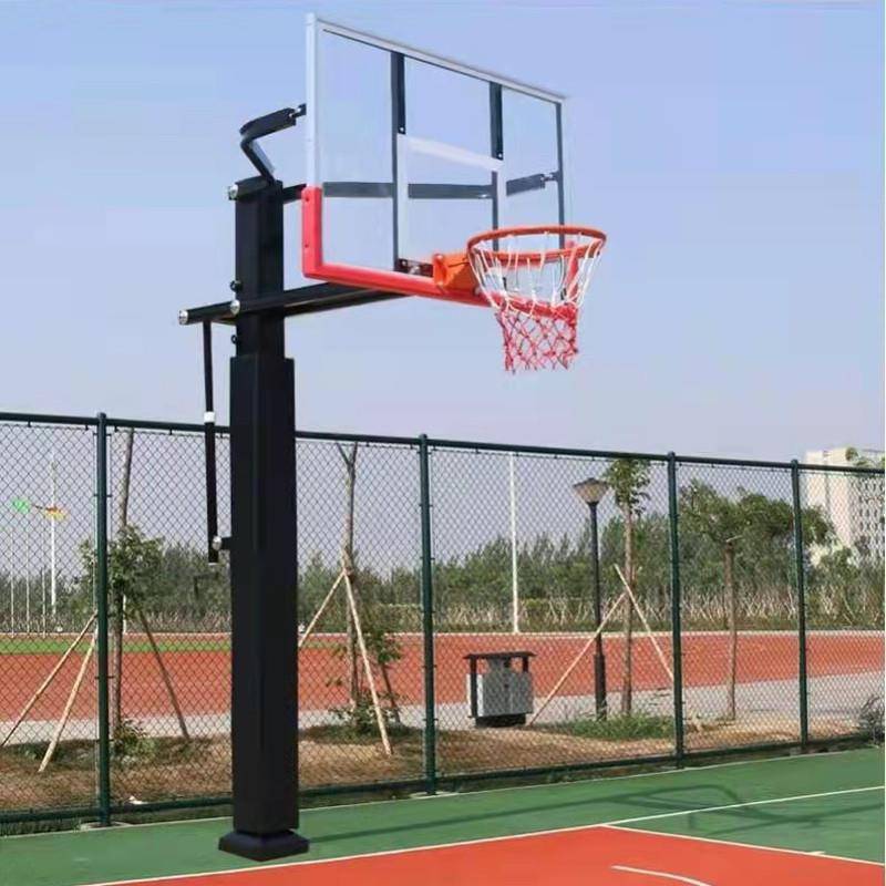 Buried and settled on the adult basketball rack